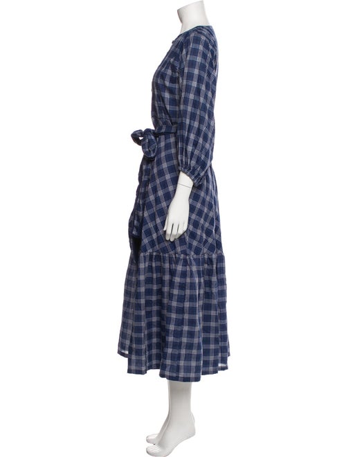 Sue Sartor Plaid Print Long Dress