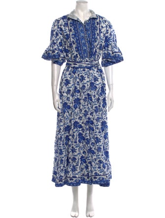 Sue Sartor Floral Print Long Dress