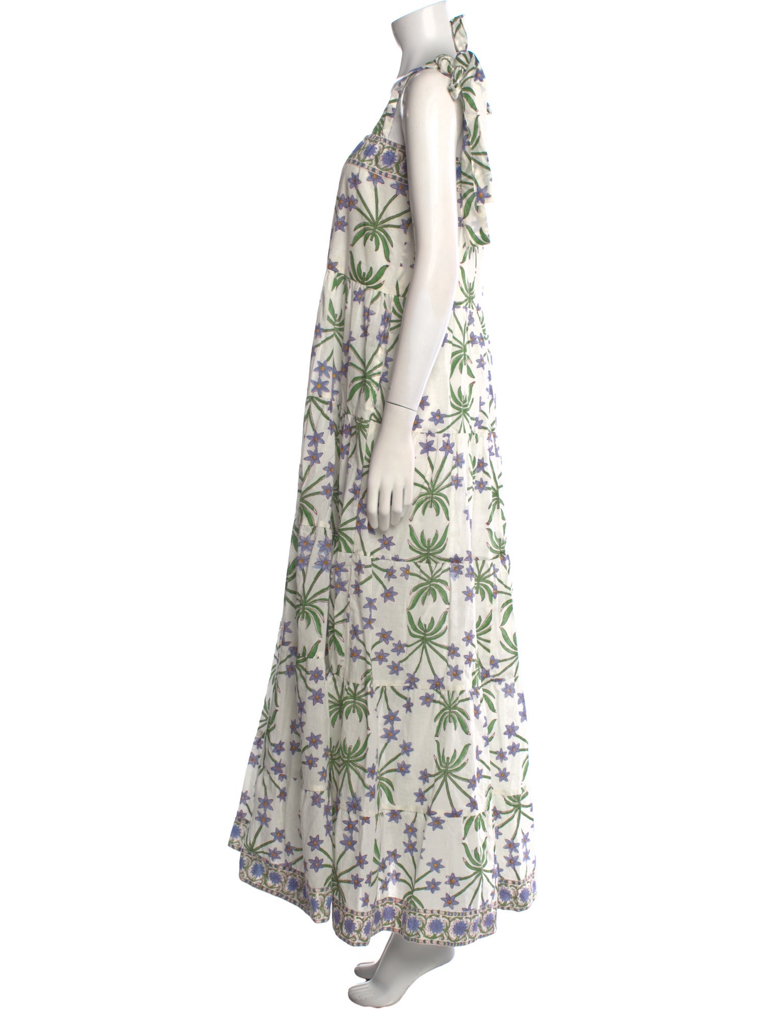 Sue Sartor Floral Print Long Dress