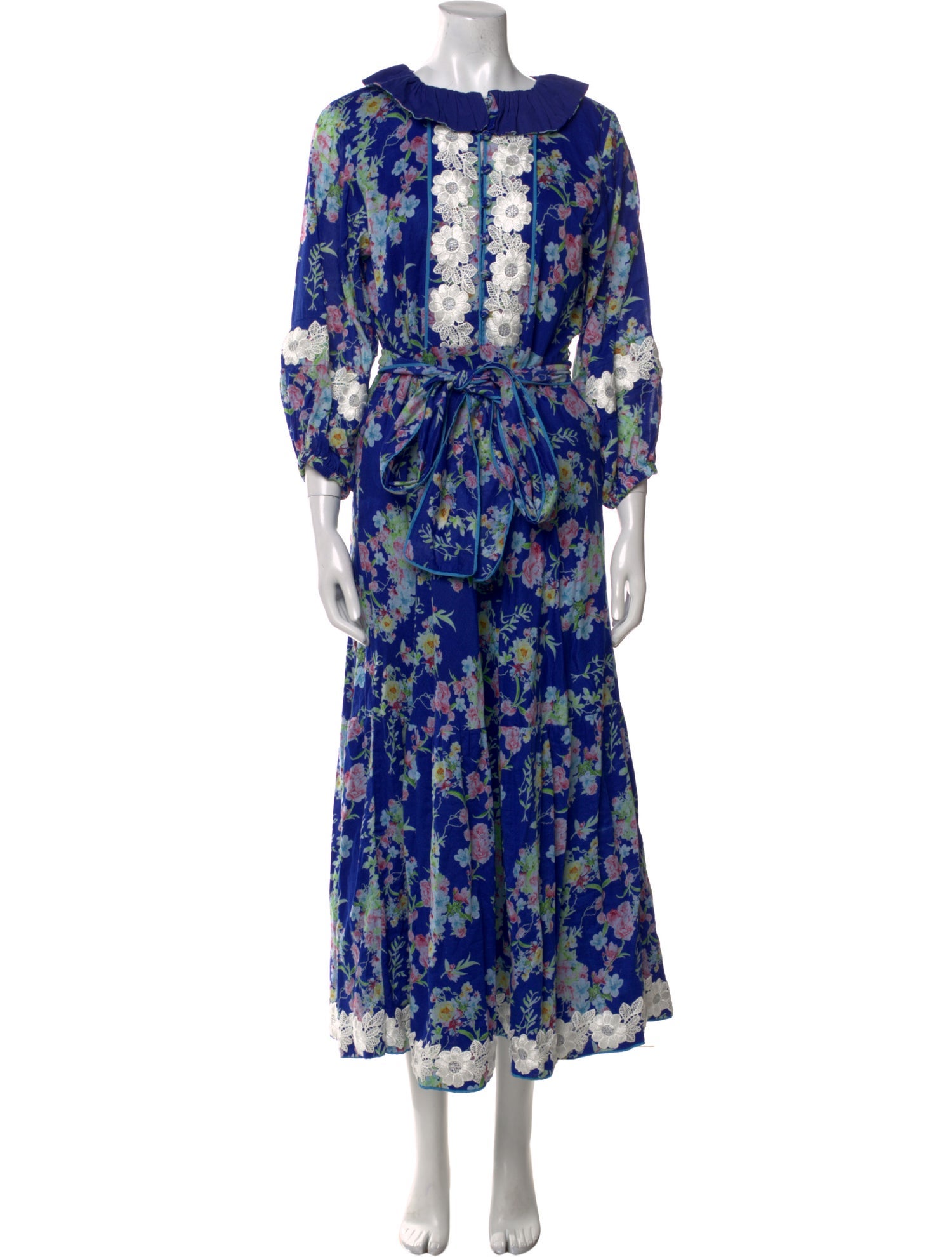 Sue Sartor Floral Print Long Dress