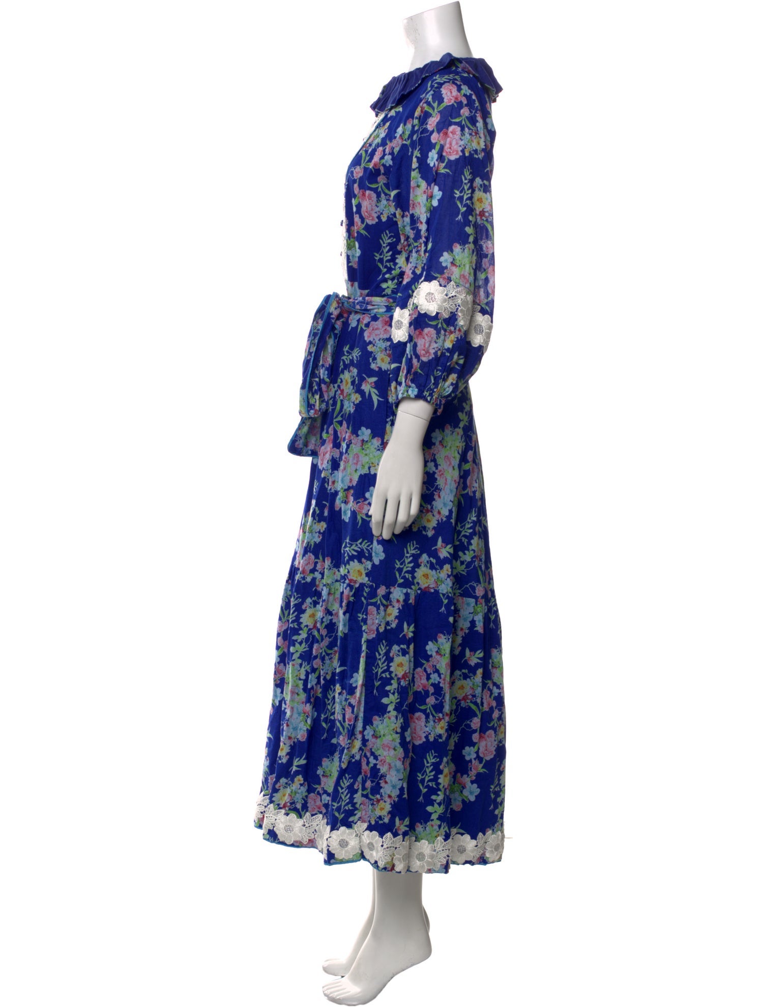 Sue Sartor Floral Print Long Dress