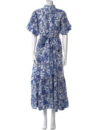 Sue Sartor Floral Print Long Dress
