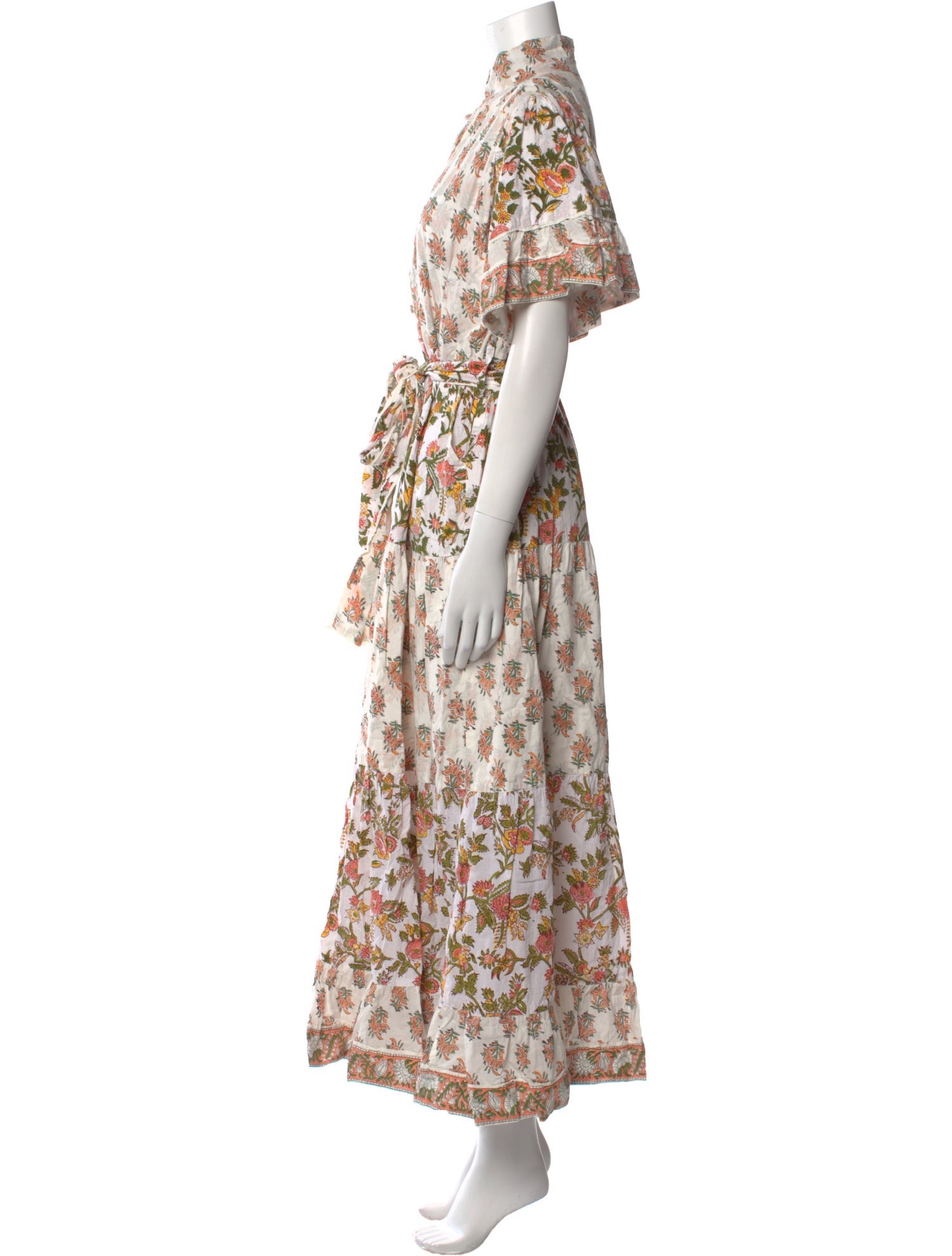 Sue Sartor Floral Print Long Dress