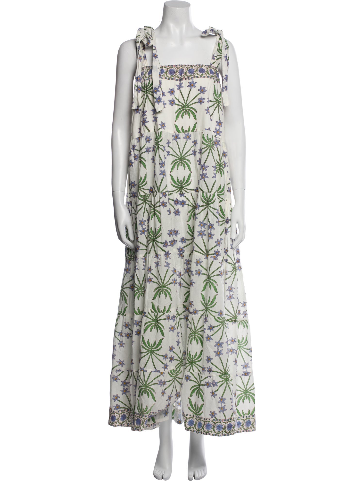 Sue Sartor Floral Print Long Dress