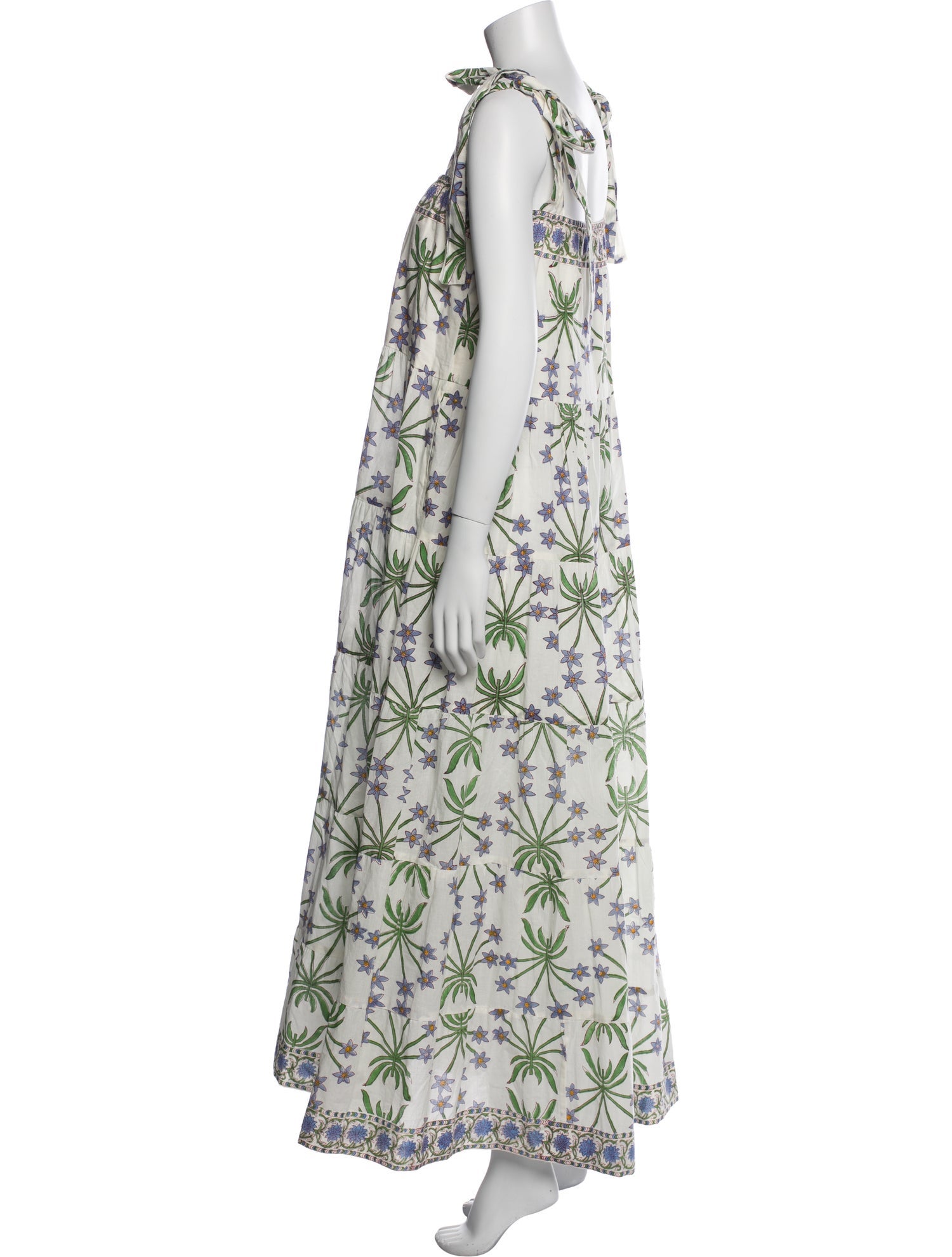 Sue Sartor Floral Print Long Dress