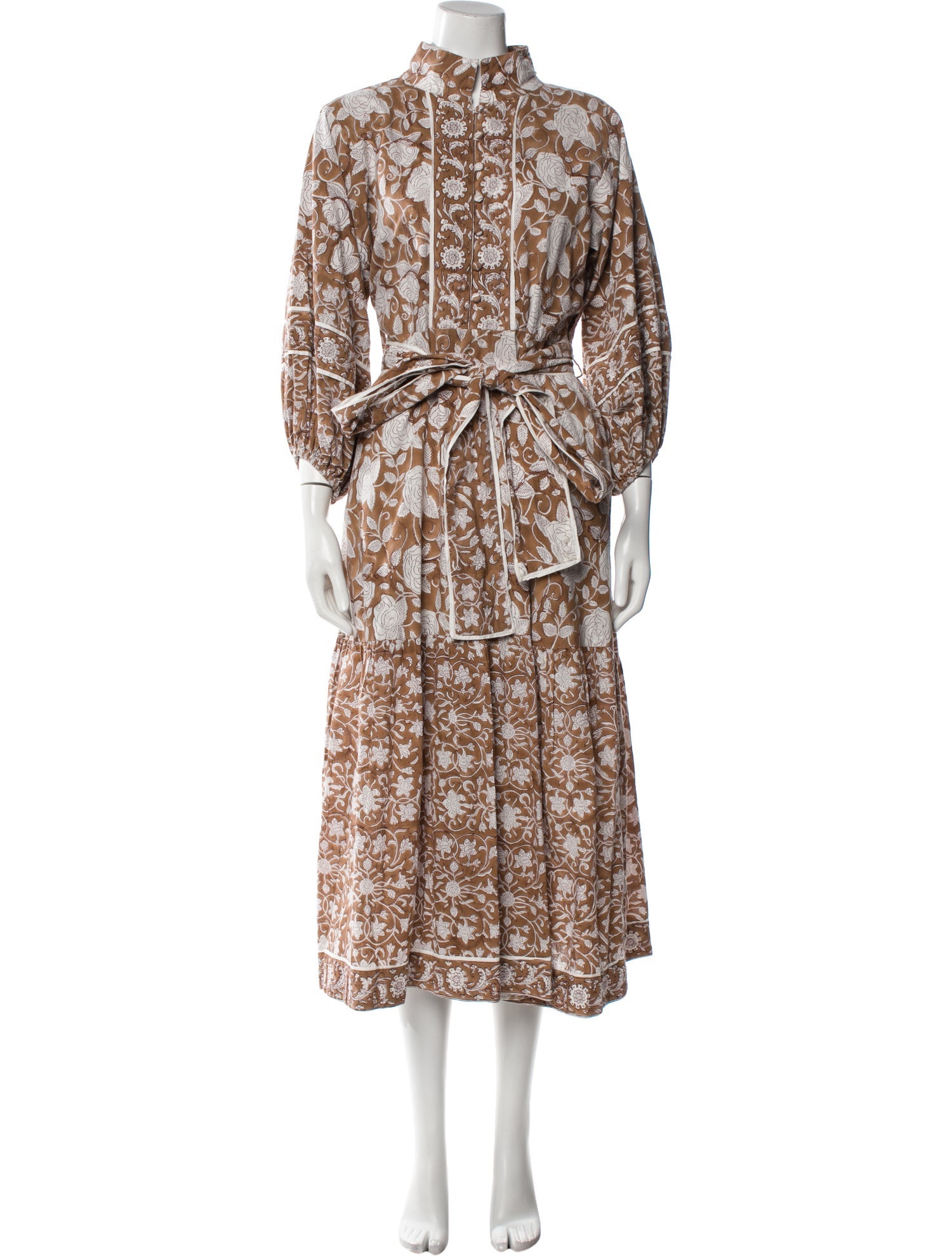 Sue Sartor Floral Print Long Dress