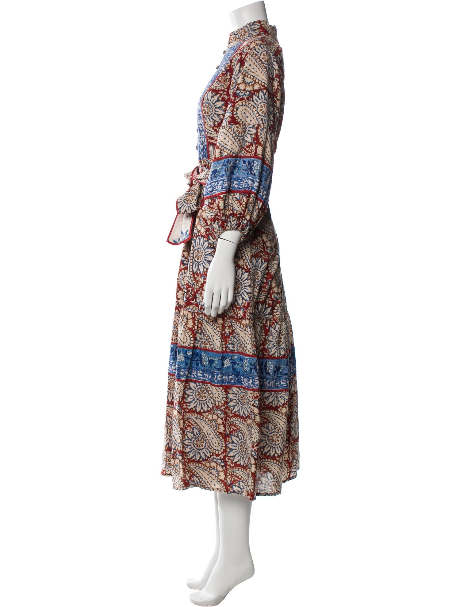 Sue Sartor Paisley Print Long Dress