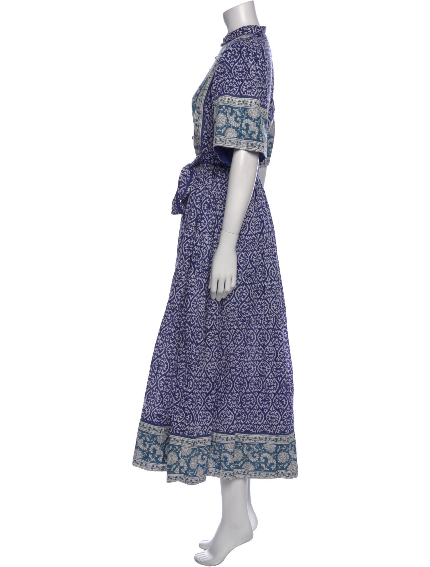 Sue Sartor Paisley Print Long Dress