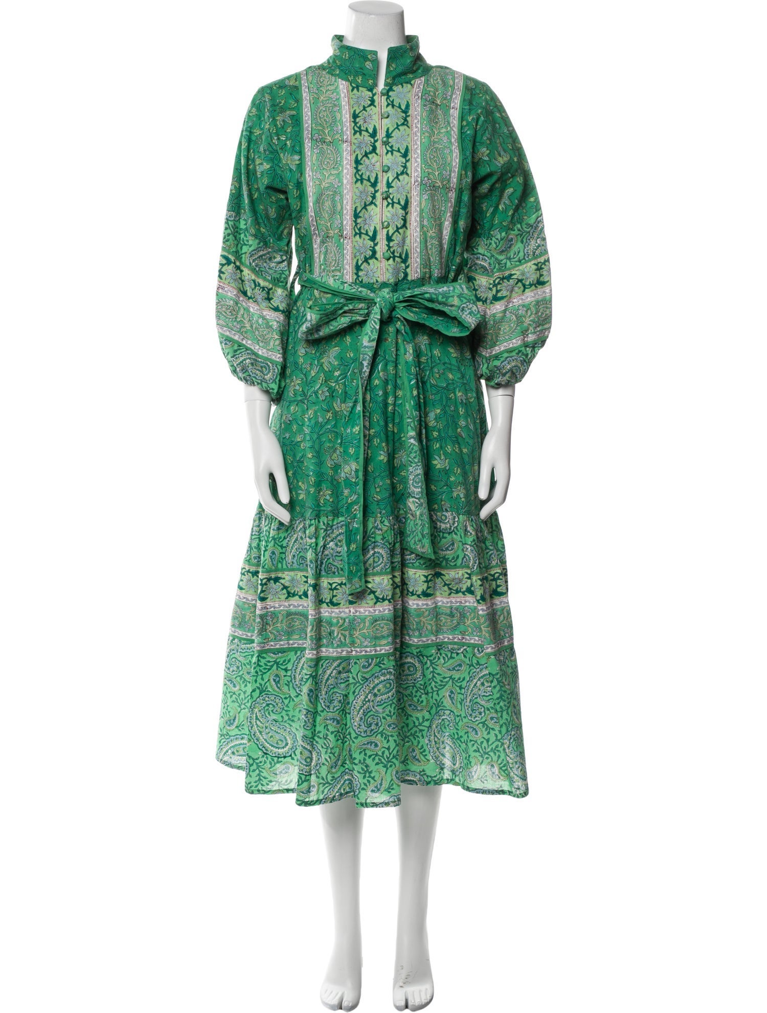 Sue Sartor Paisley Print Long Dress