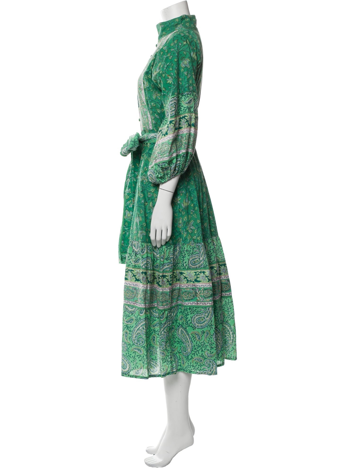 Sue Sartor Paisley Print Long Dress