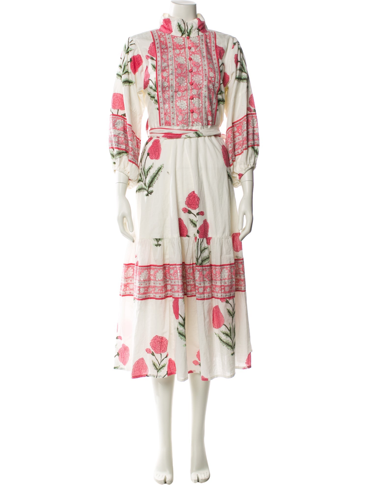 Sue Sartor Floral Print Long Dress