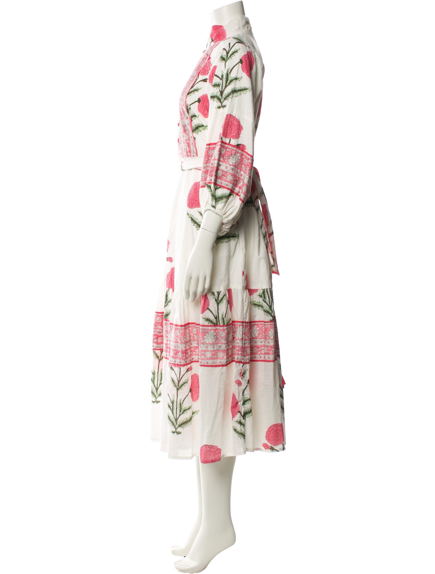 Sue Sartor Floral Print Long Dress