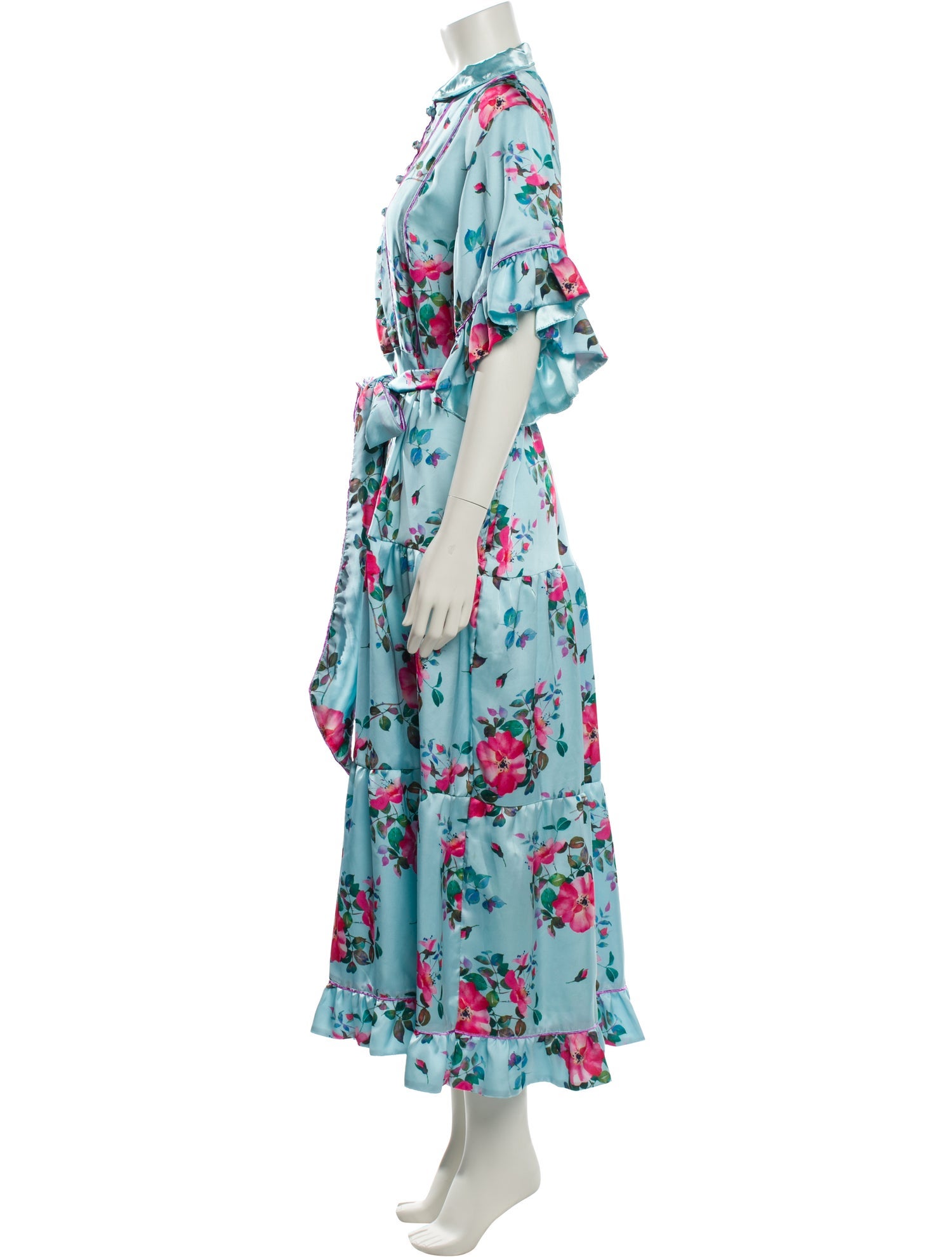 Sue Sartor Floral Print Long Dress