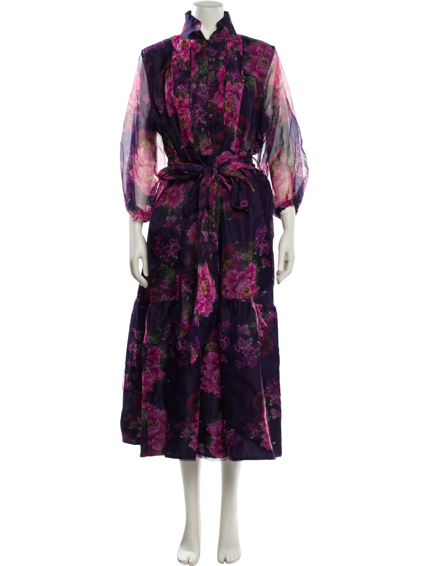 Sue Sartor Floral Print Long Dress