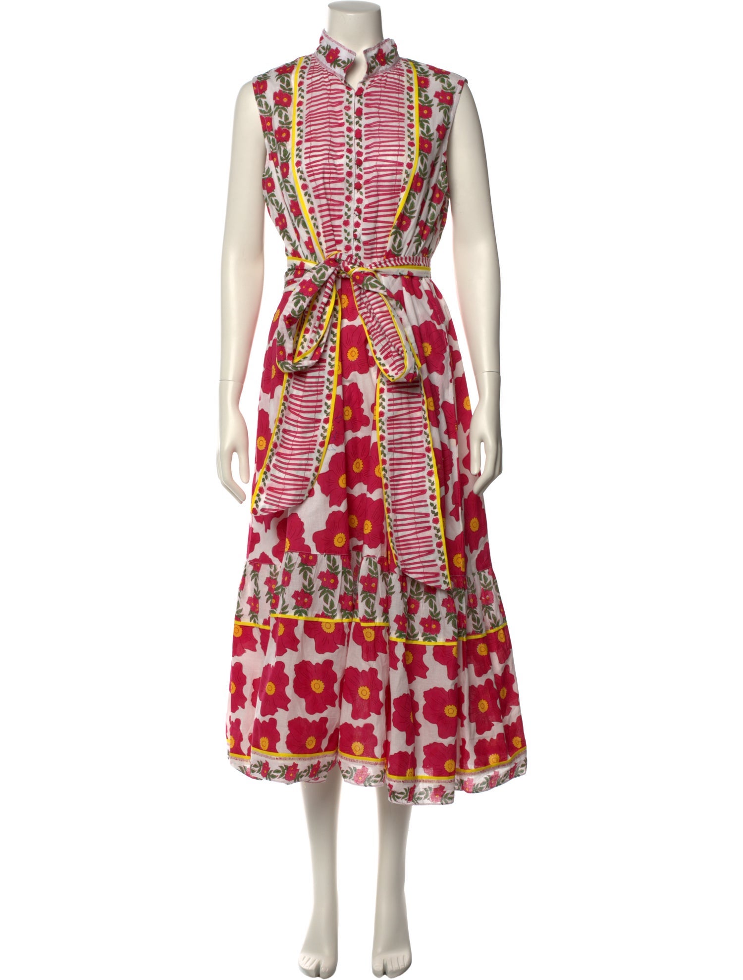 Sue Sartor Floral Print Long Dress