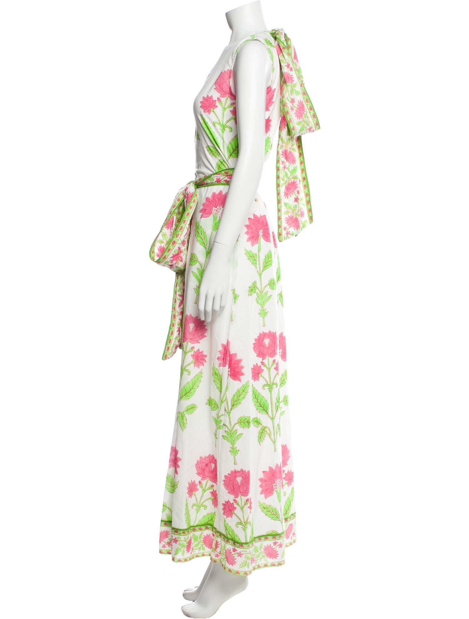 Sue Sartor Floral Print Long Dress
