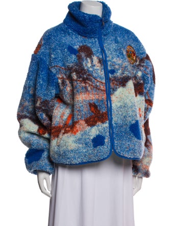 sundae school Printed Faux Fur Jacket