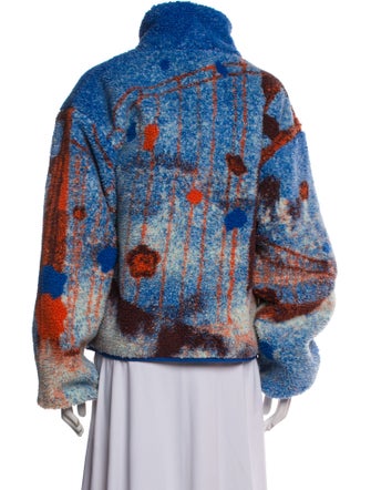 sundae school Printed Faux Fur Jacket