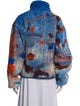 sundae school Printed Faux Fur Jacket