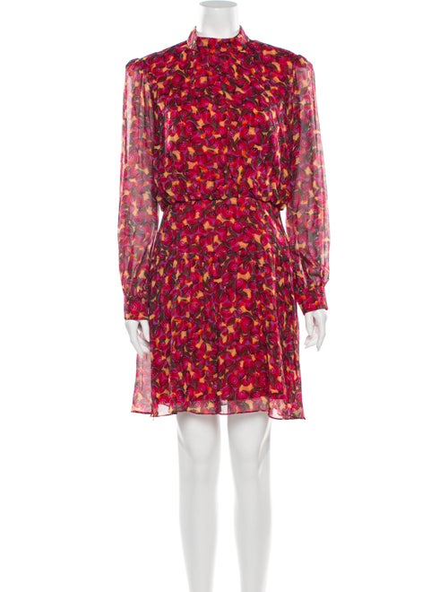 Saloni Silk Mini Dress Red