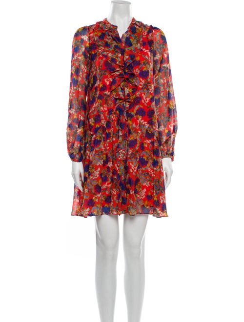 Saloni Silk Mini Dress Orange