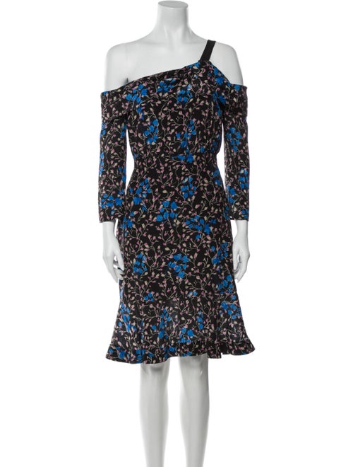 Saloni Silk Mini Dress Black