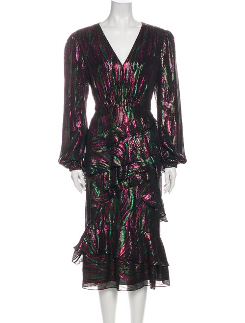 Saloni Silk Midi Length Dress