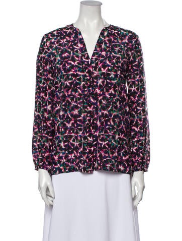 Saloni Tops Silk Printed Blouse US 2 | XS