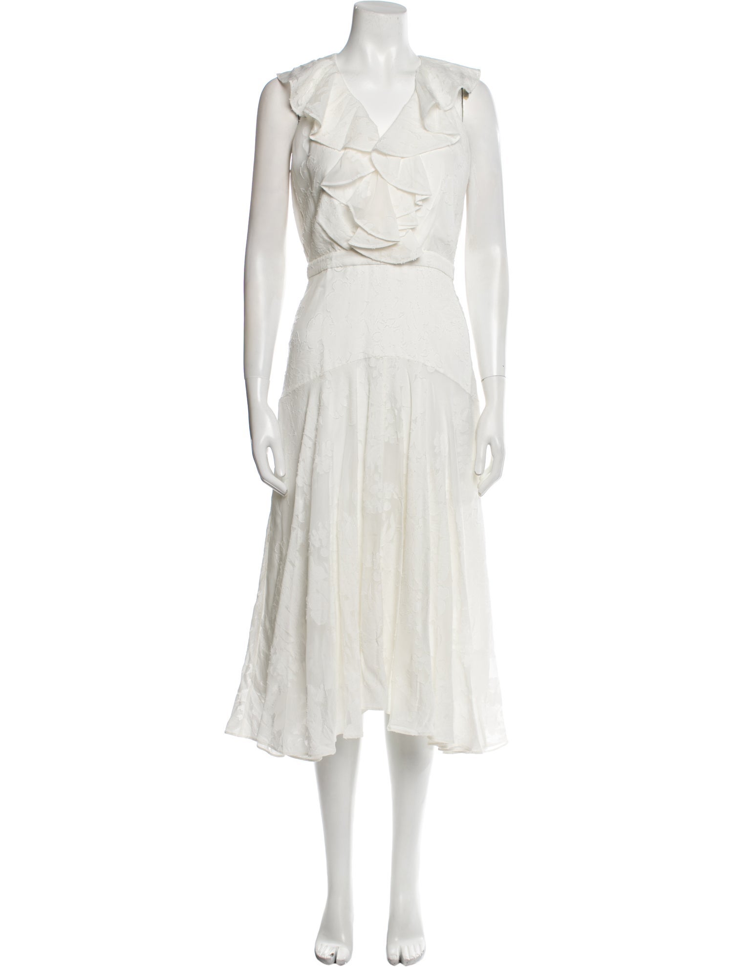 Saloni V-Neck Long Dress