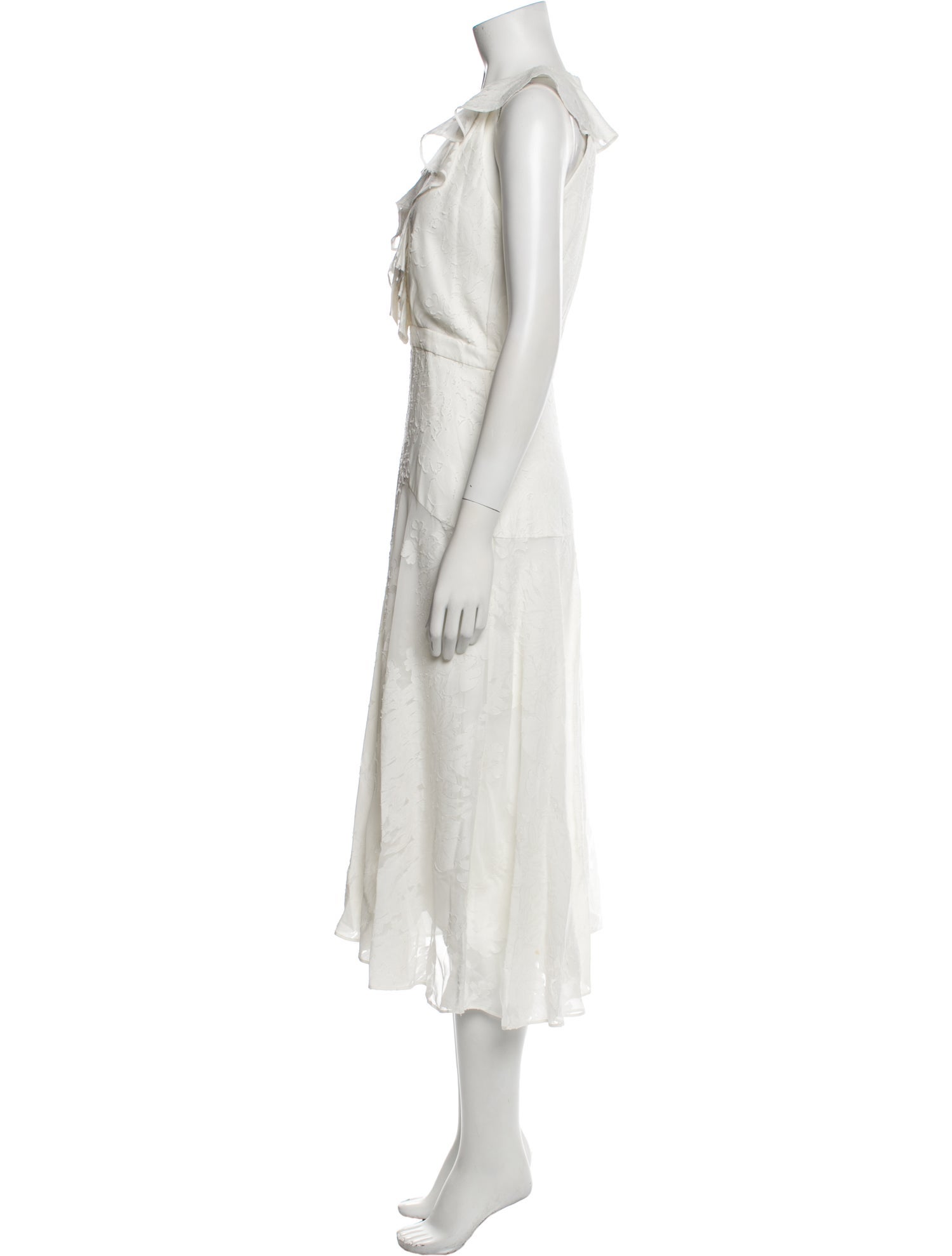 Saloni V-Neck Long Dress