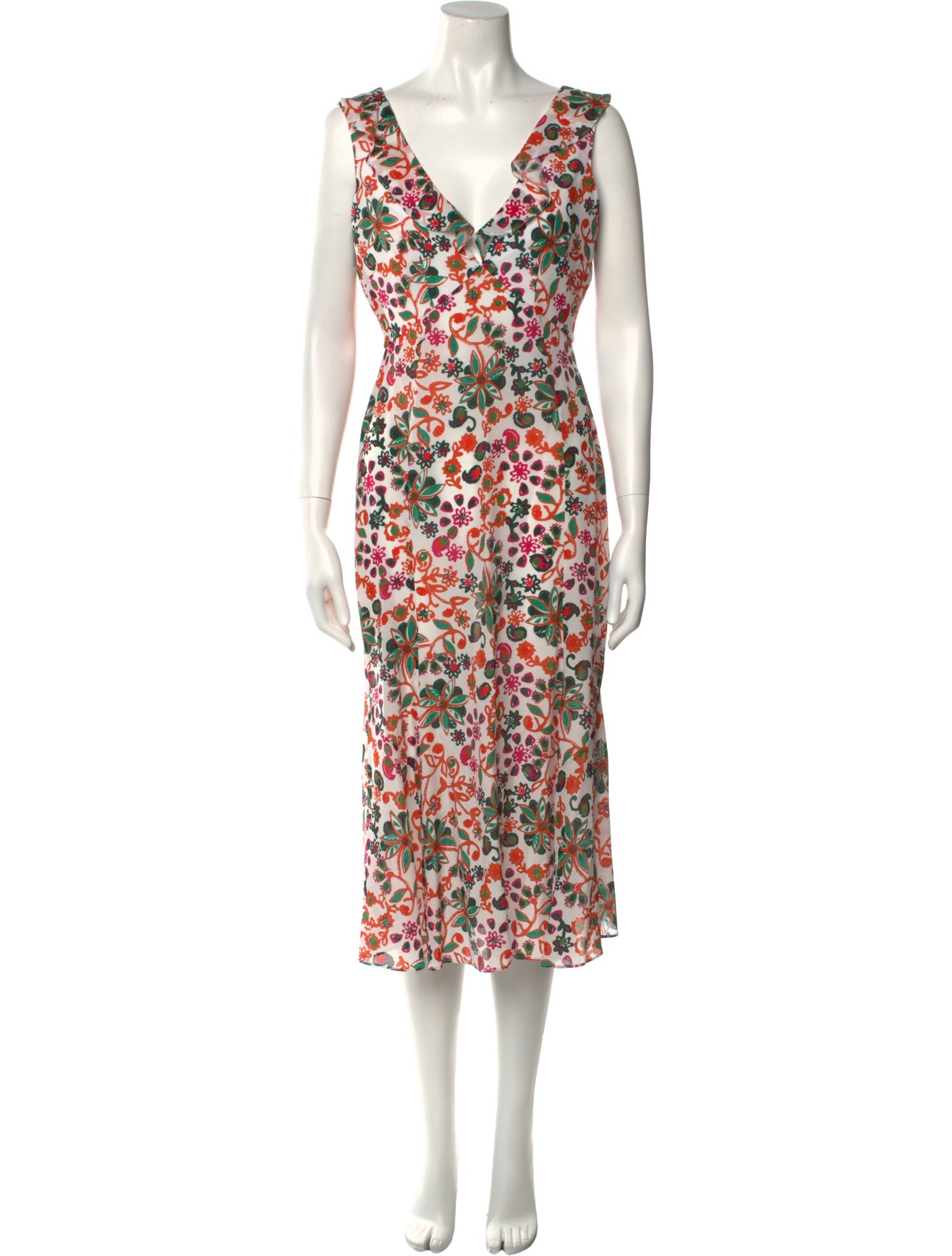 Saloni Silk Midi Length Dress w/ Tags