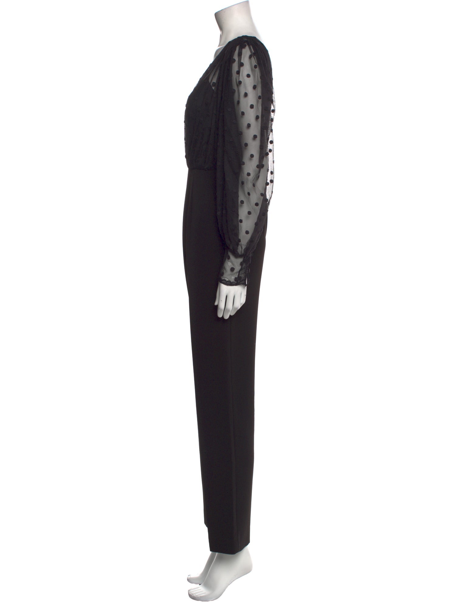 Saloni V-Neck Jumpsuit Black, 11