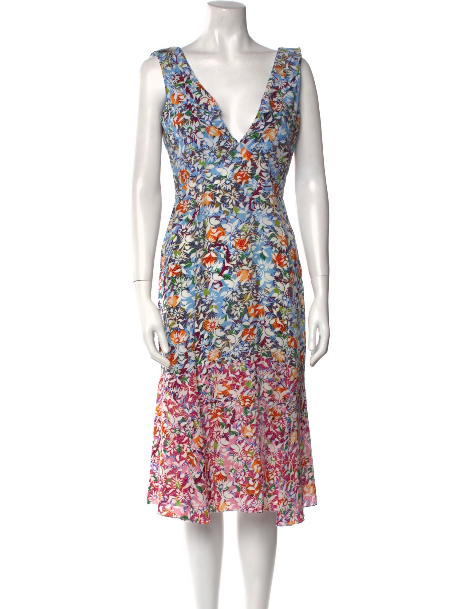 Saloni Silk Midi Length Dress