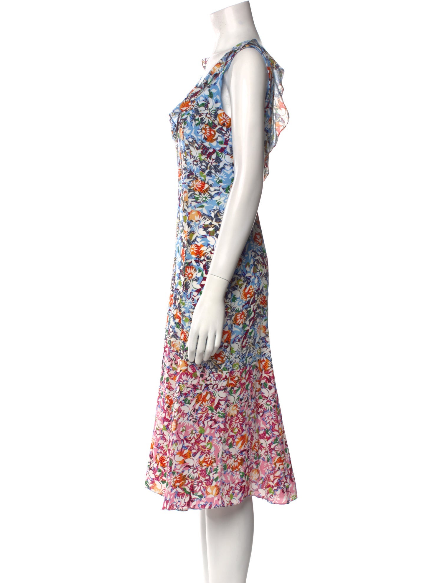 Saloni Silk Midi Length Dress