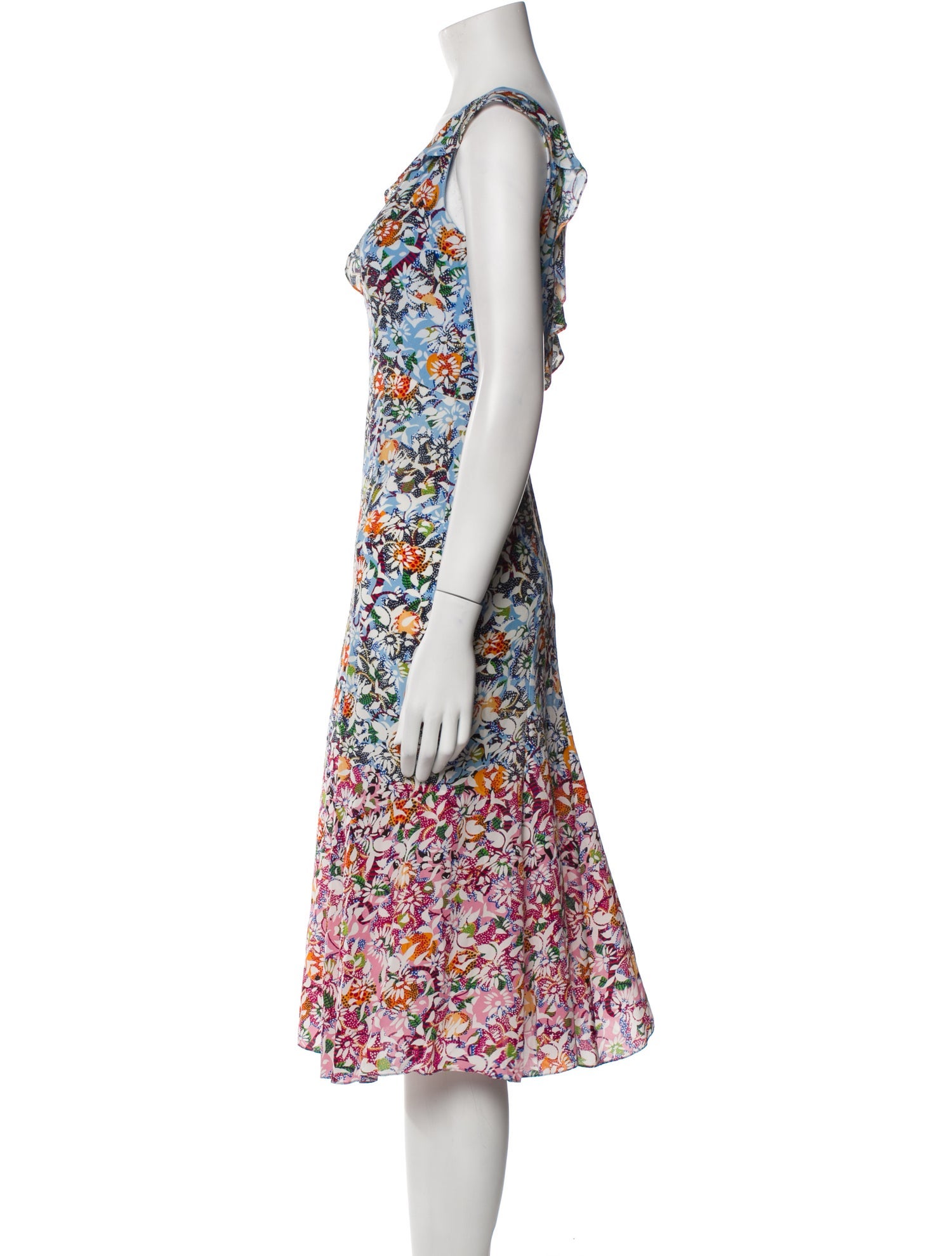 Saloni Silk Midi Length Dress
