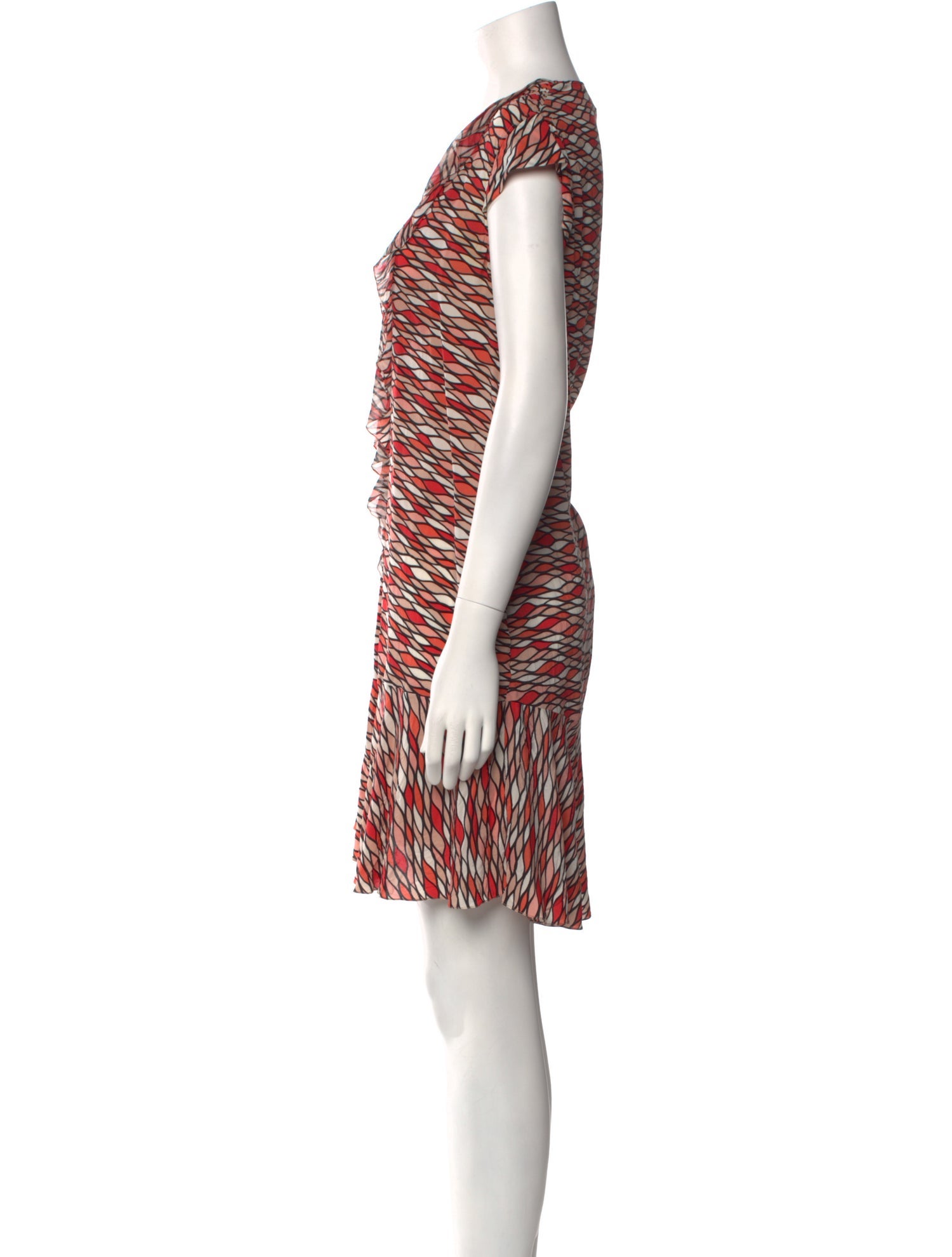 strapless open back dress Saloni Red Floral Lehenga Skirt
