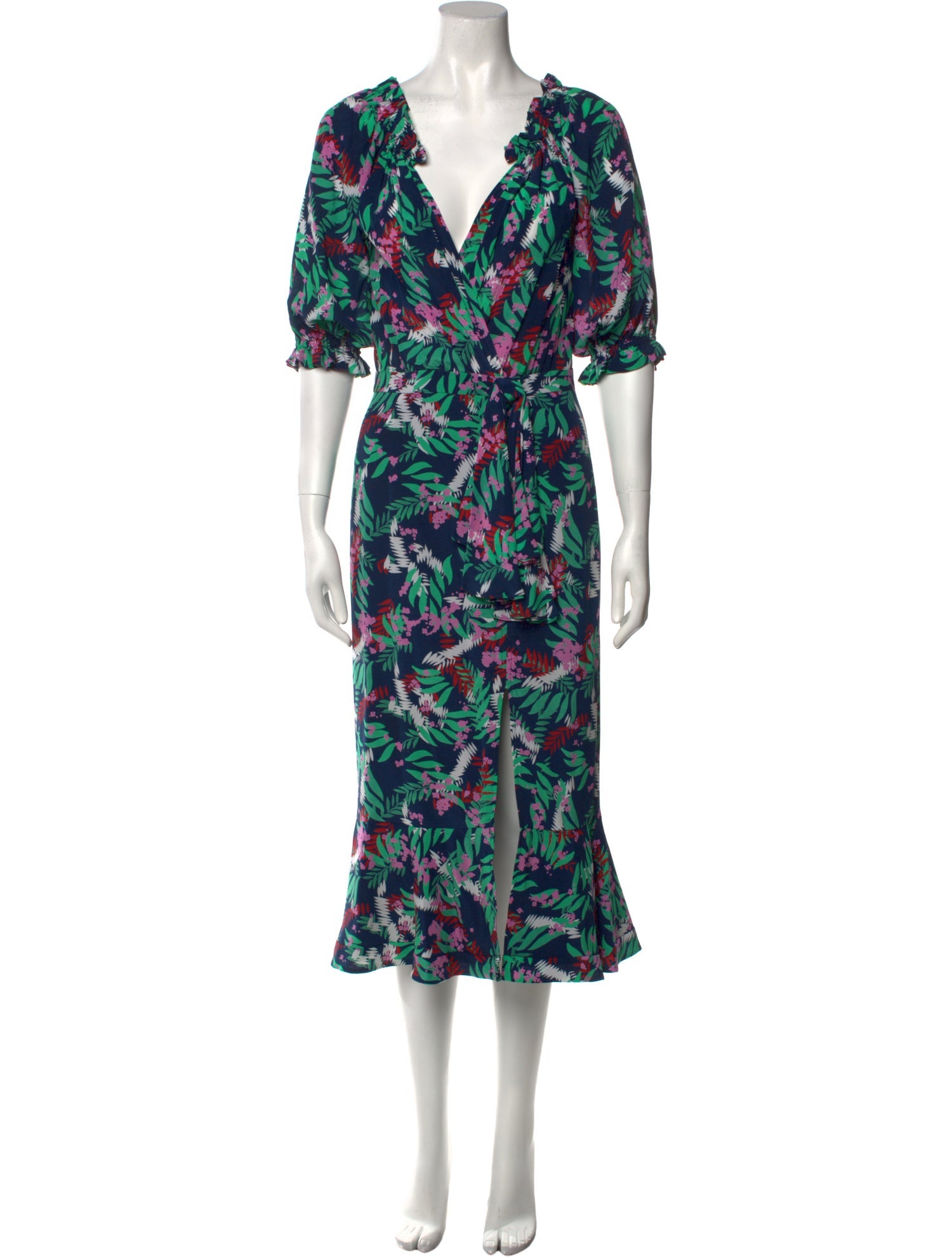 Saloni Silk Midi Length Dress