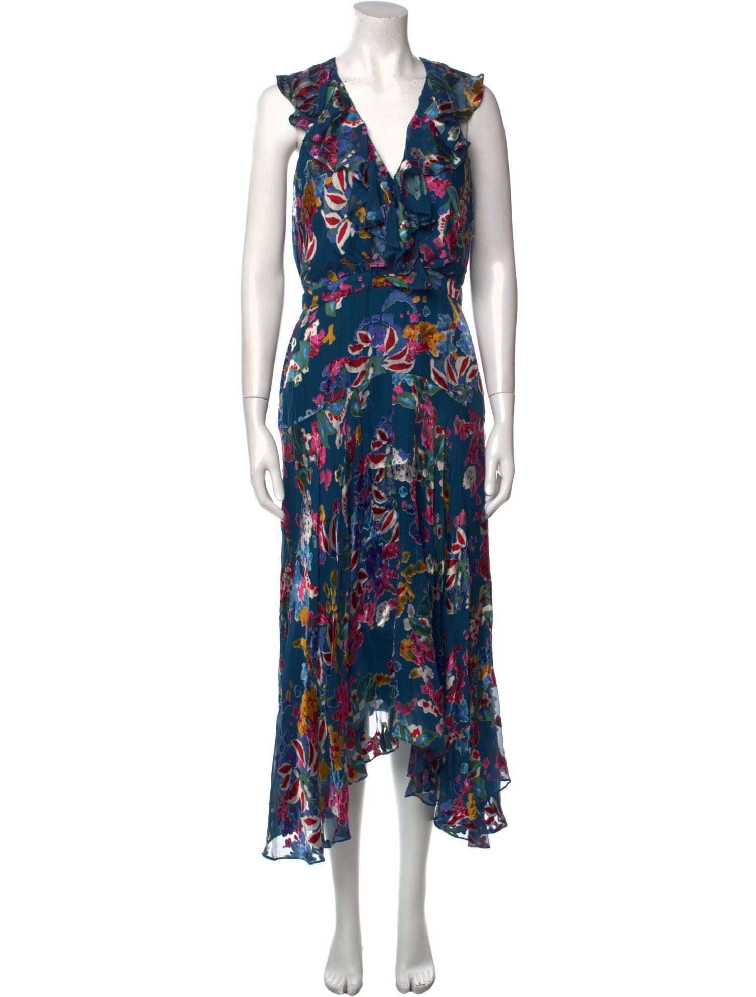 Saloni Floral Print Long Dress