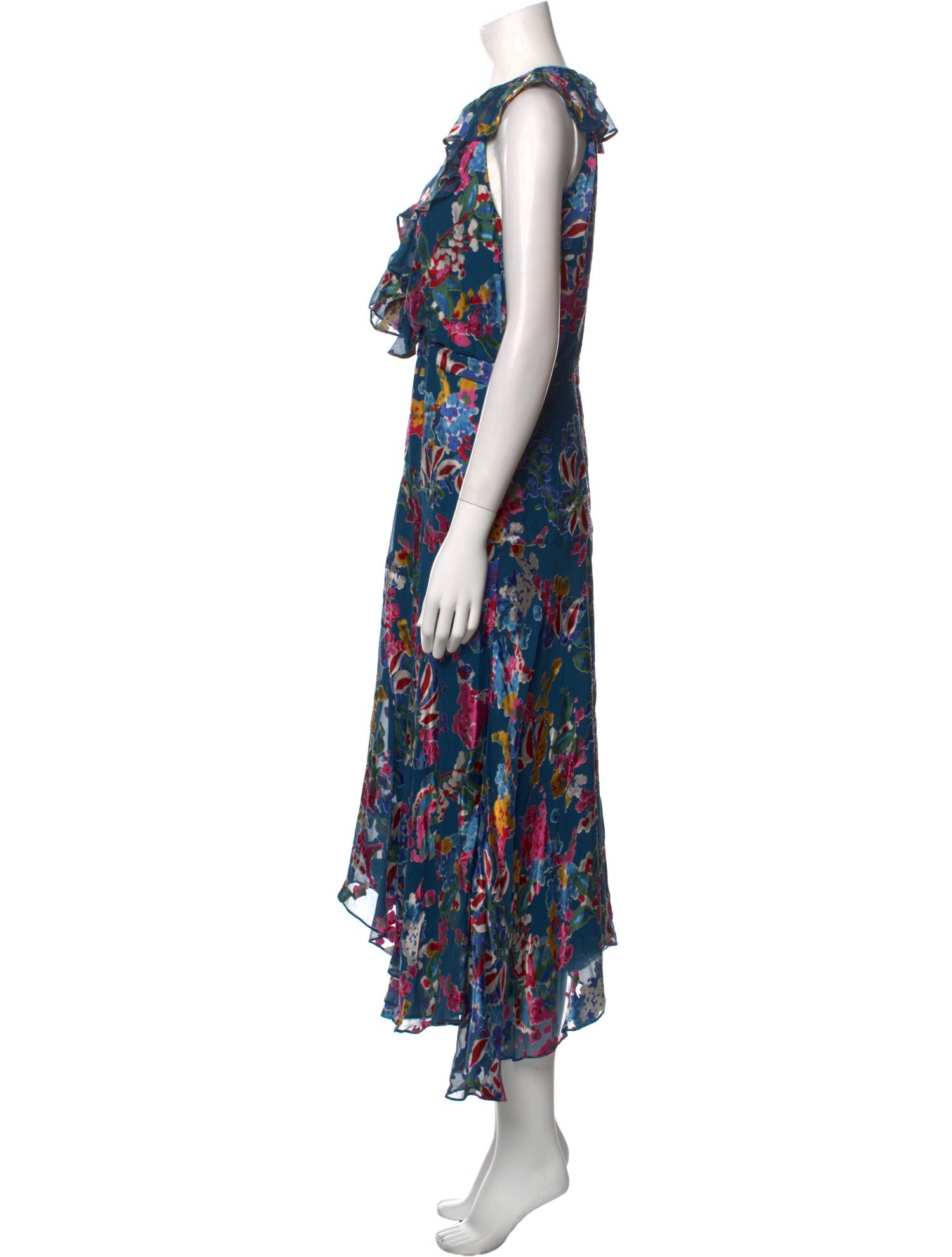 Saloni Floral Print Long Dress