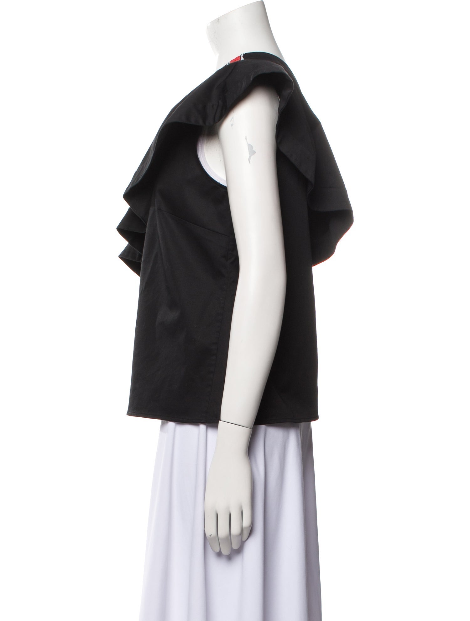 Saloni One-Shoulder Sleeveless Top