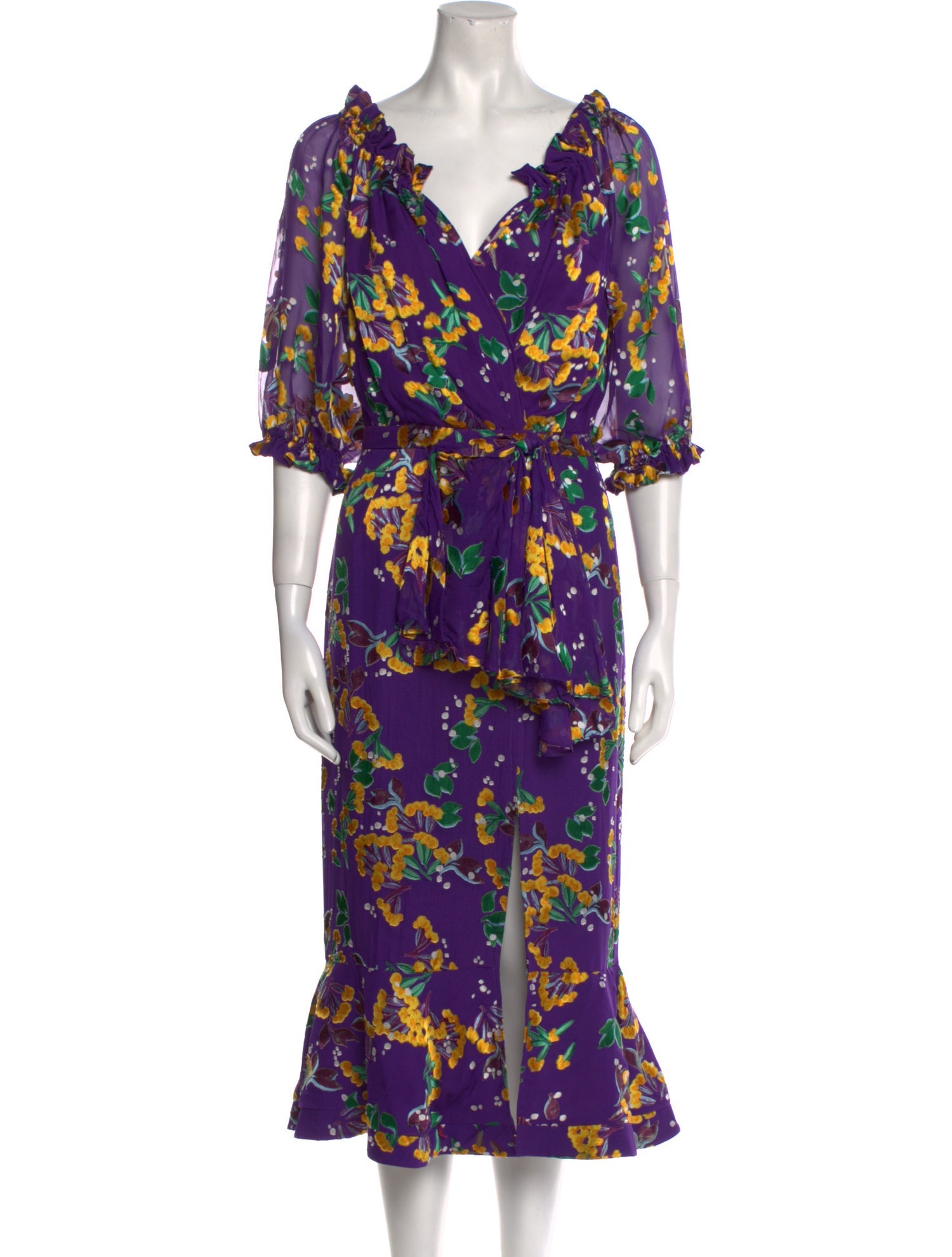 Saloni Silk Midi Length Dress