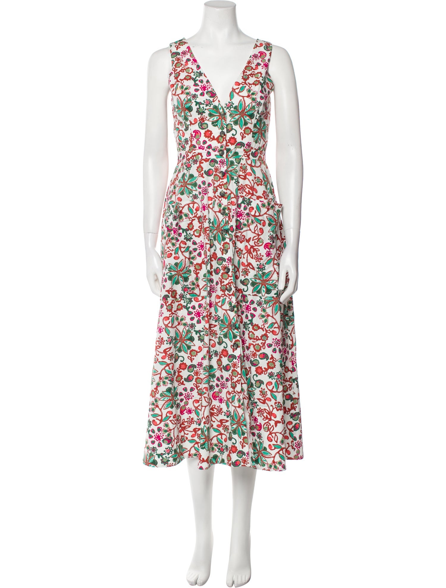 Saloni Floral Print Long Dress