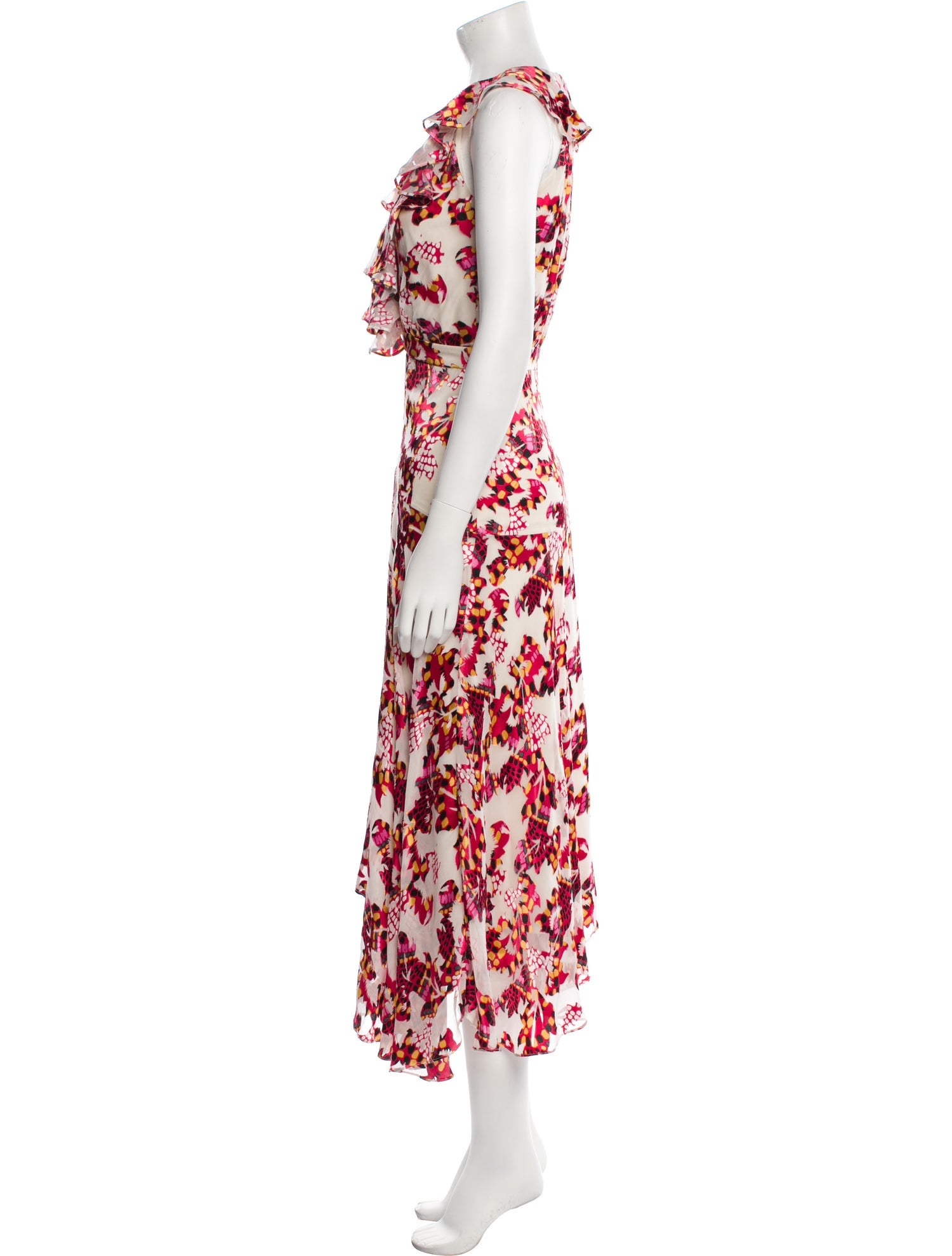 Saloni Floral Print Long Dress