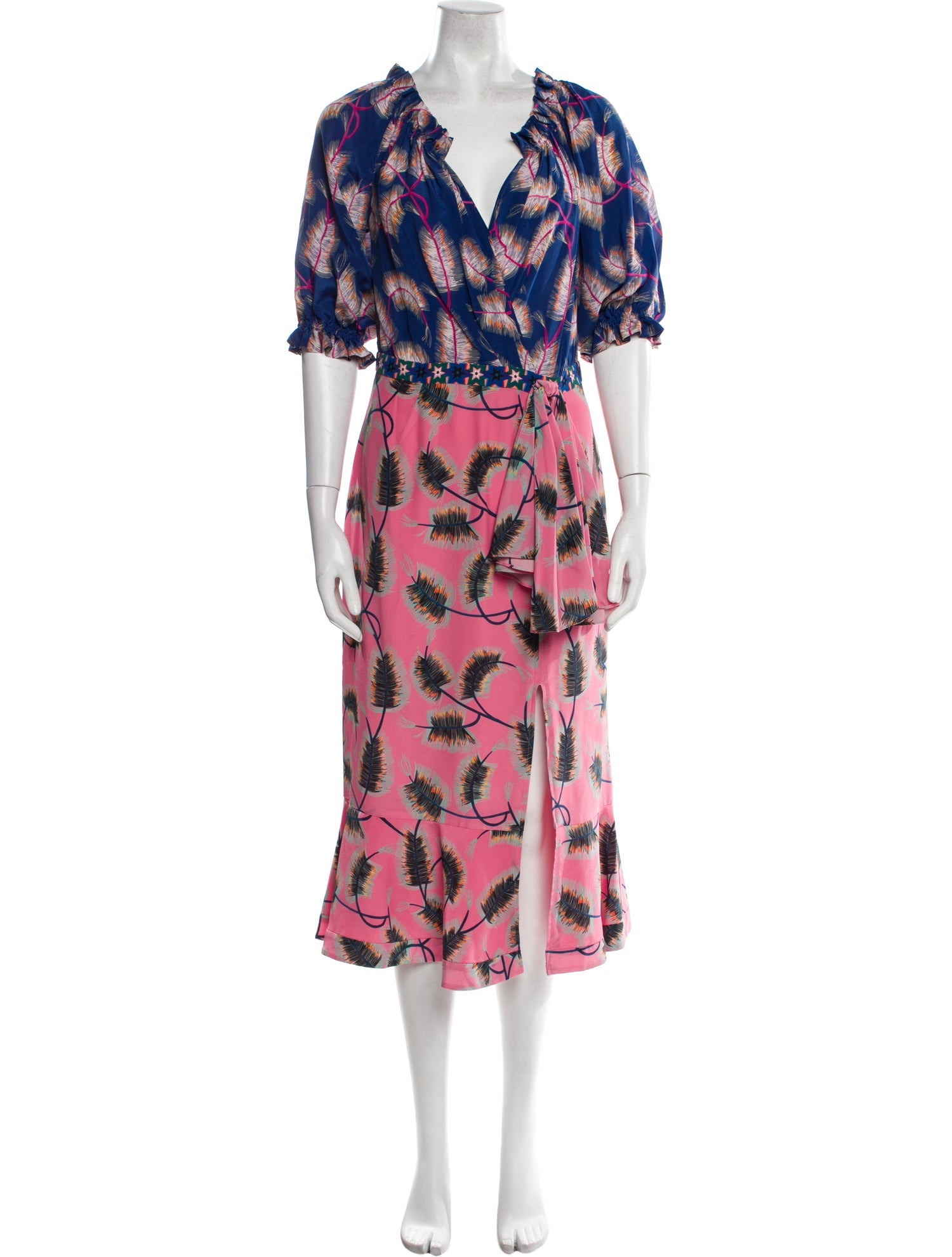 Saloni Silk Midi Length Dress