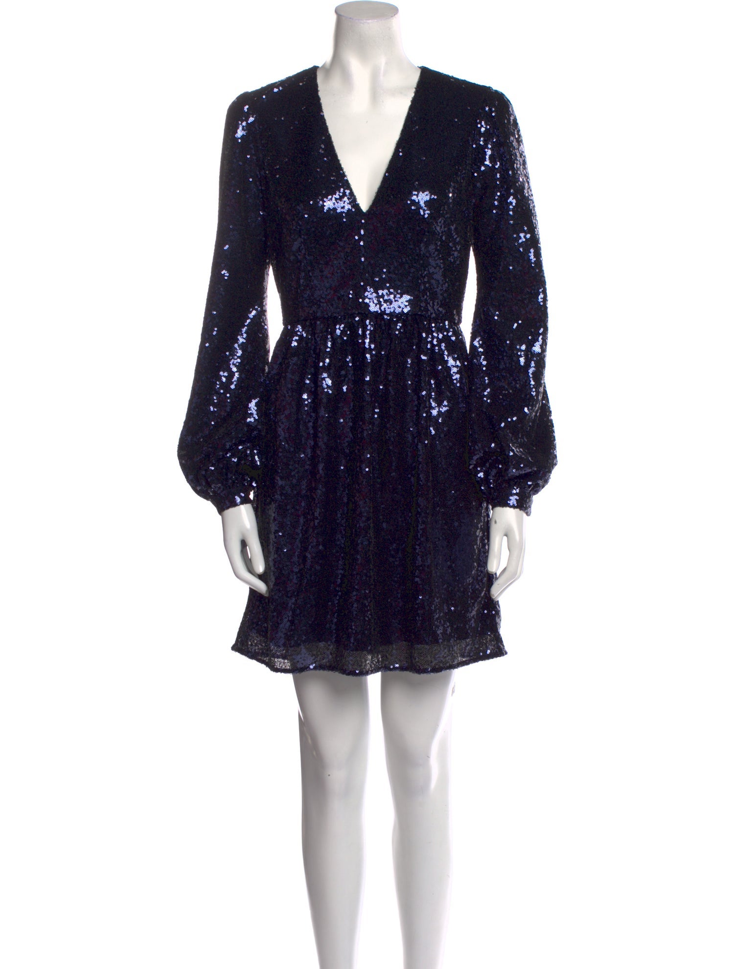 Saloni V-Neck Mini Dress