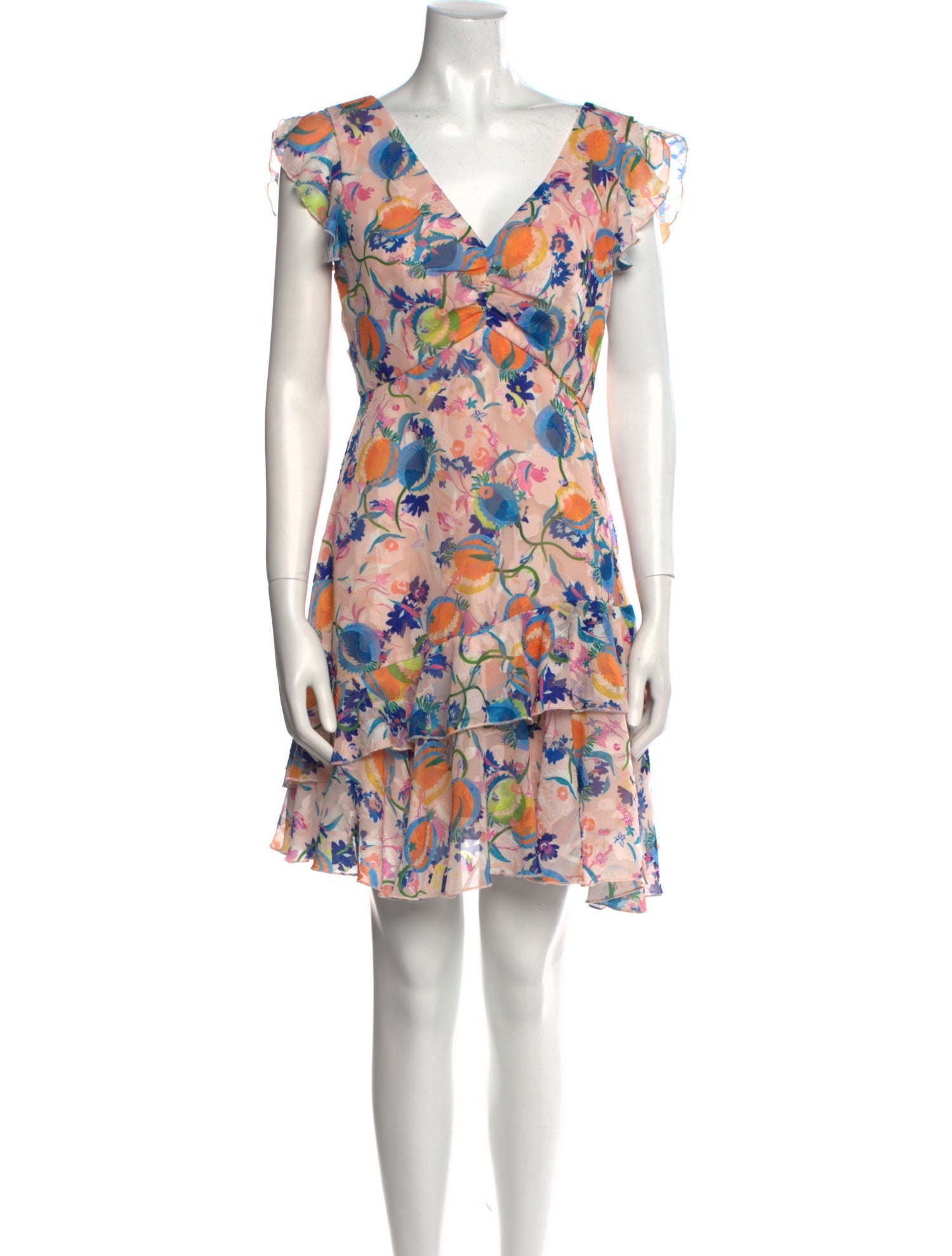 Saloni Floral Print Mini Dress