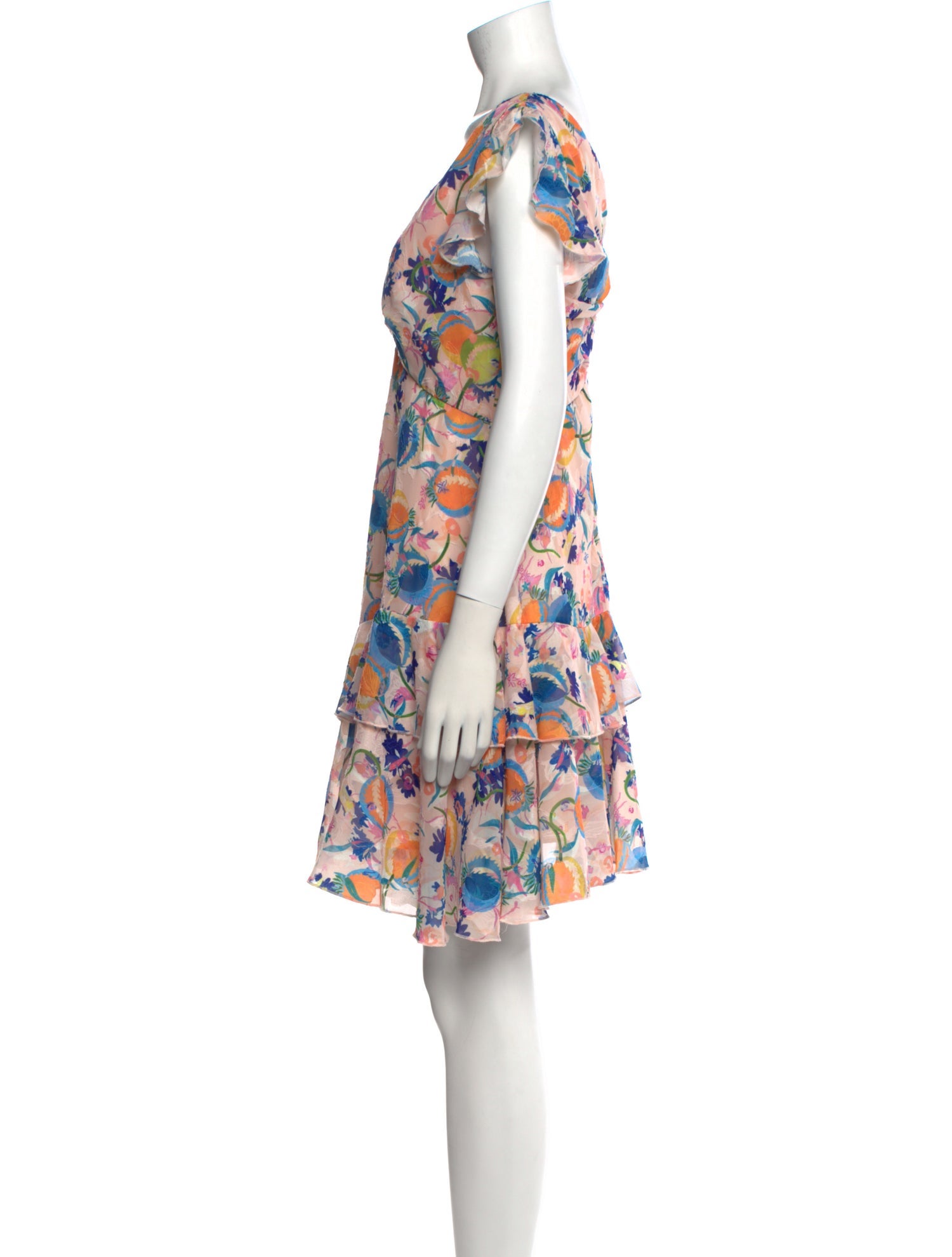 Saloni Floral Print Mini Dress