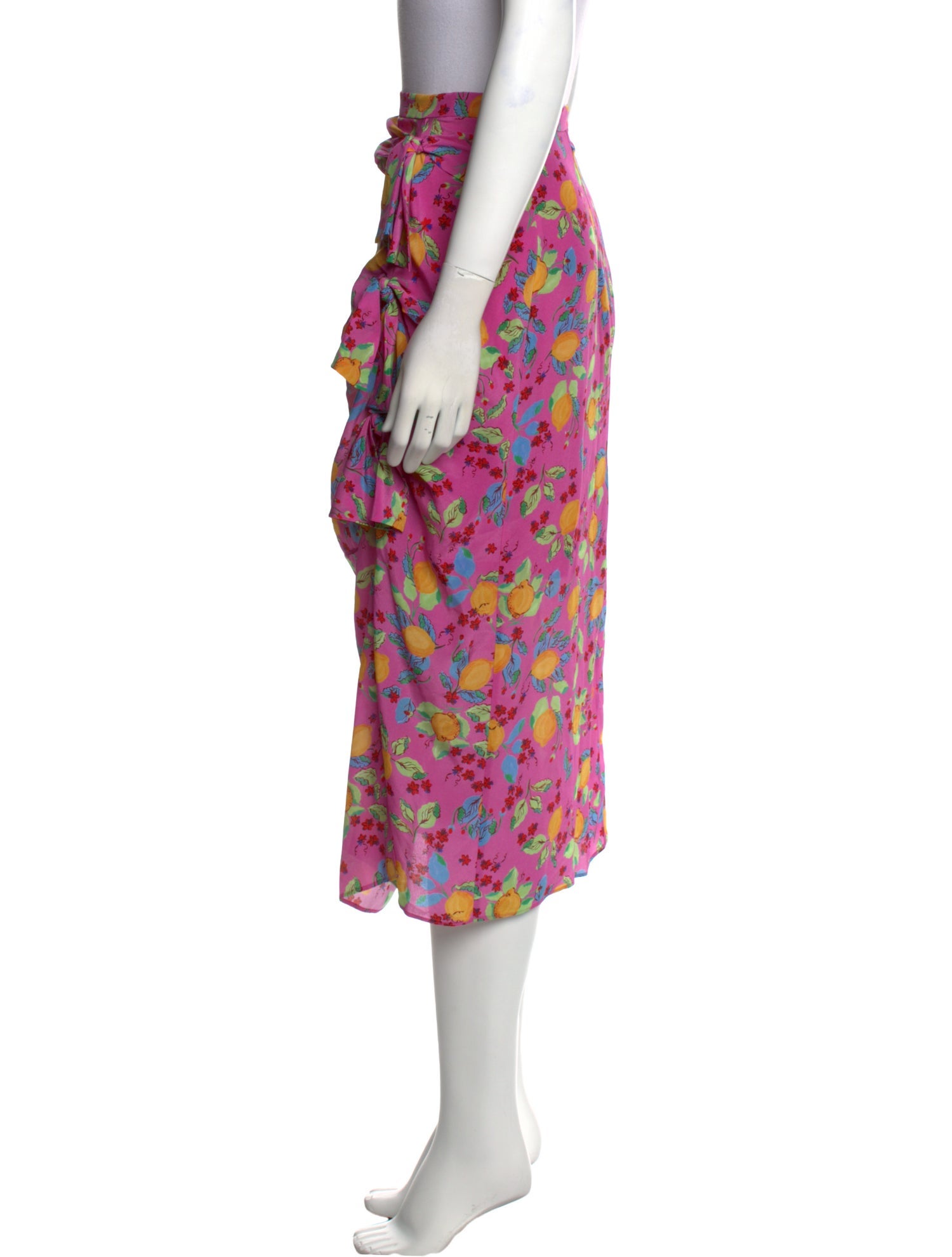 Saloni Silk Midi Length Skirt