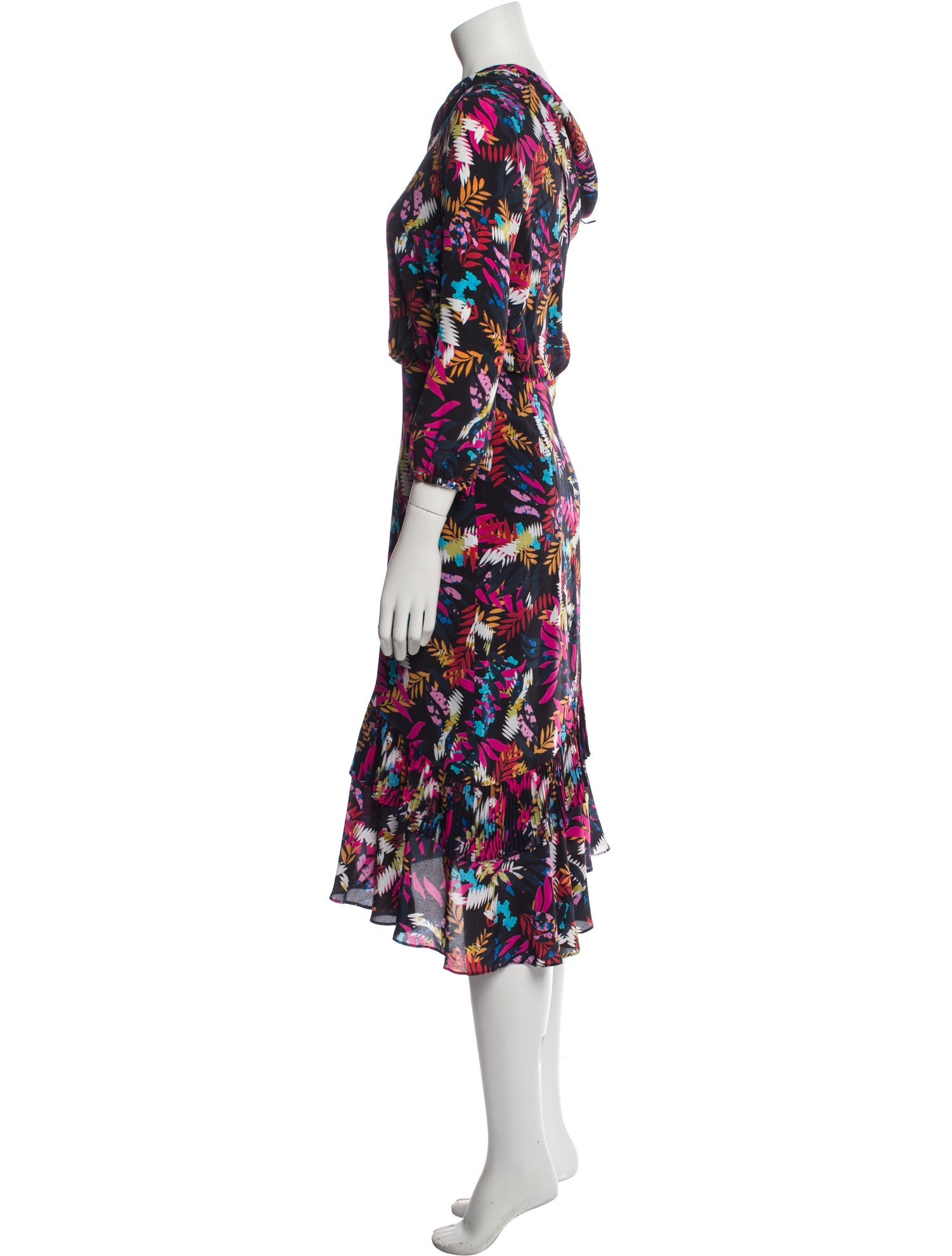 Saloni Silk Midi Length Dress