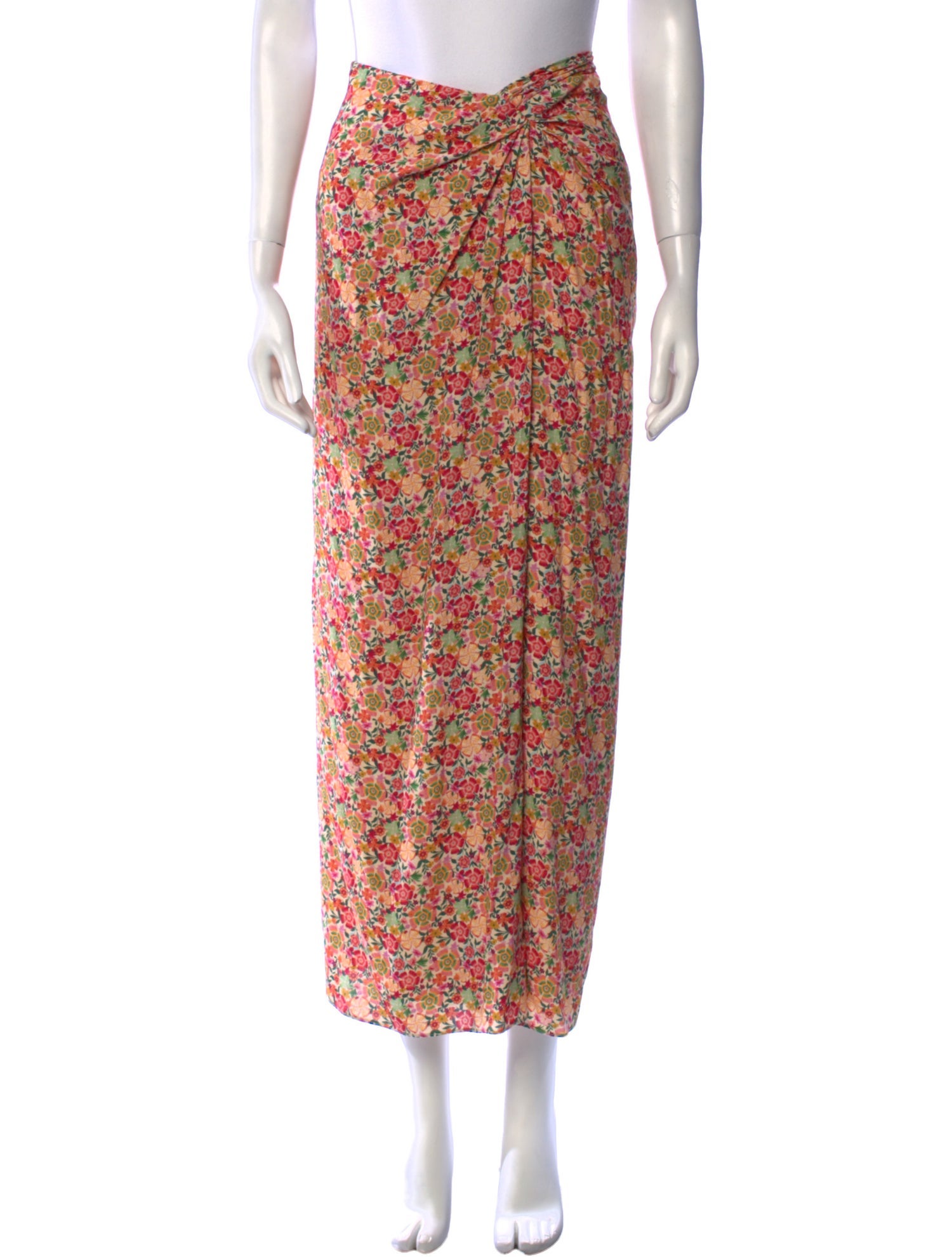 Saloni Floral Print Midi Length Skirt